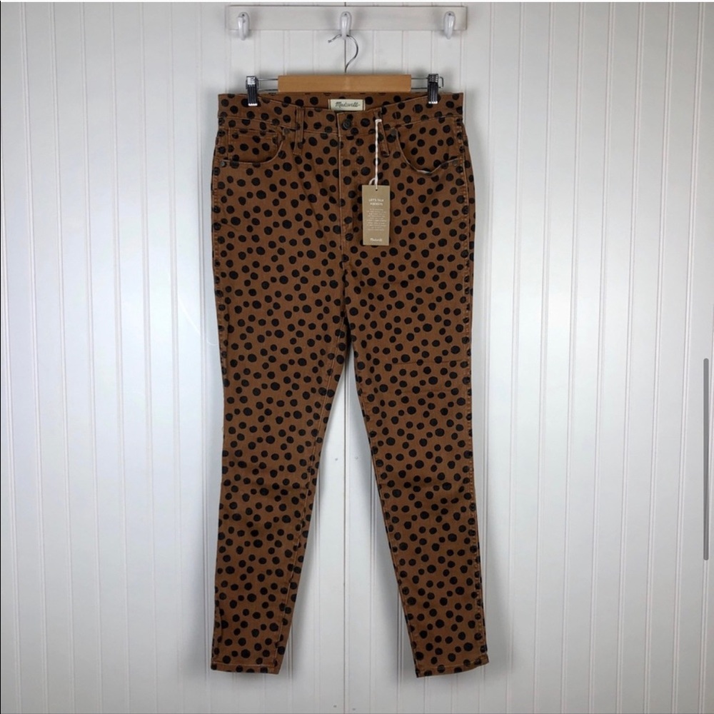 Madewell 10" High-Rise Skinny Jeans in Leopard Dot